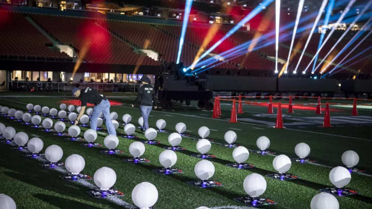 Super bowl sale drone show 2018