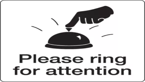 Ring bell for attention sign1