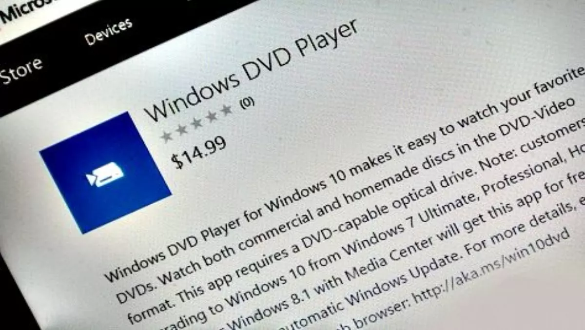 Ciro Geletterdheid Rubber Stop whinging about the DVD player app for Windows 10