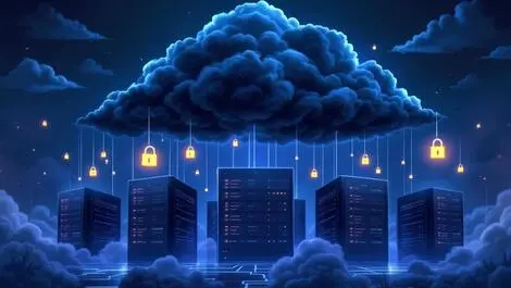 Story image (Dark cloud over data servers glowing locks keys floating away risk.webp)