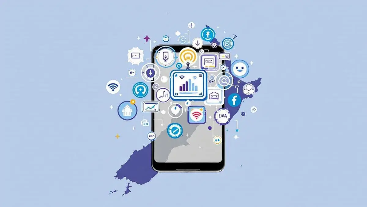 Smartphone strong signal bars mobile data icons map new zealand connectivity affordability