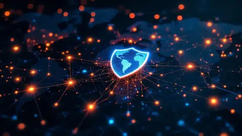 Global supply chain network dark web overlay cyber shield