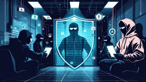 Editorial secure server room layered barriers malware blocked shields