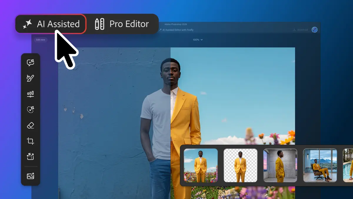 Adobe expands Photoshop with beta AI assisted editor